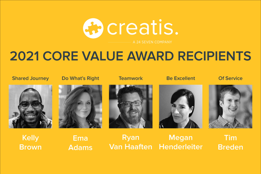 Creatis 2020 Core Value Winners 